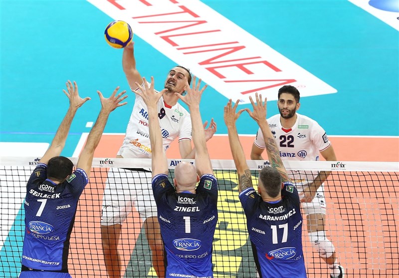 لیگ والیبال ایتالیا | پیروزی میلانو با حضور عبادی‌پور