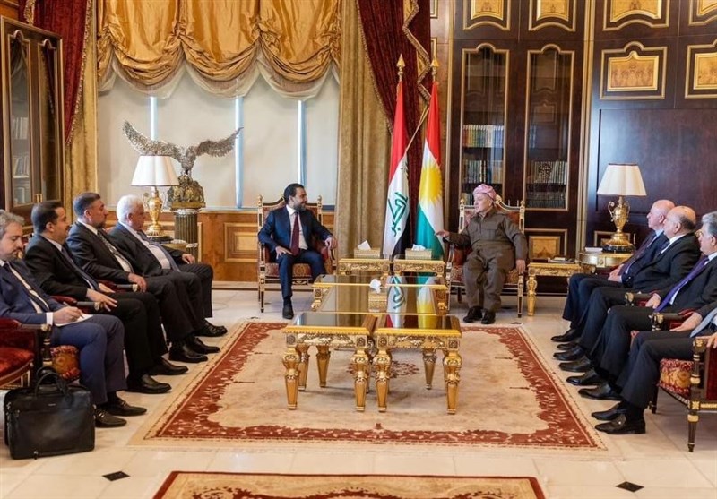 عراق| دیدار مهم هیئت بلندپایه شیعی سنی با بارزانی در اربیل با محوریت انتخاب رئیس جمهور