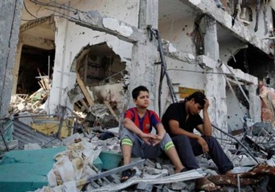 أطفال غزة فی مواجهة آلة القتل والتدمیر الصهیونی