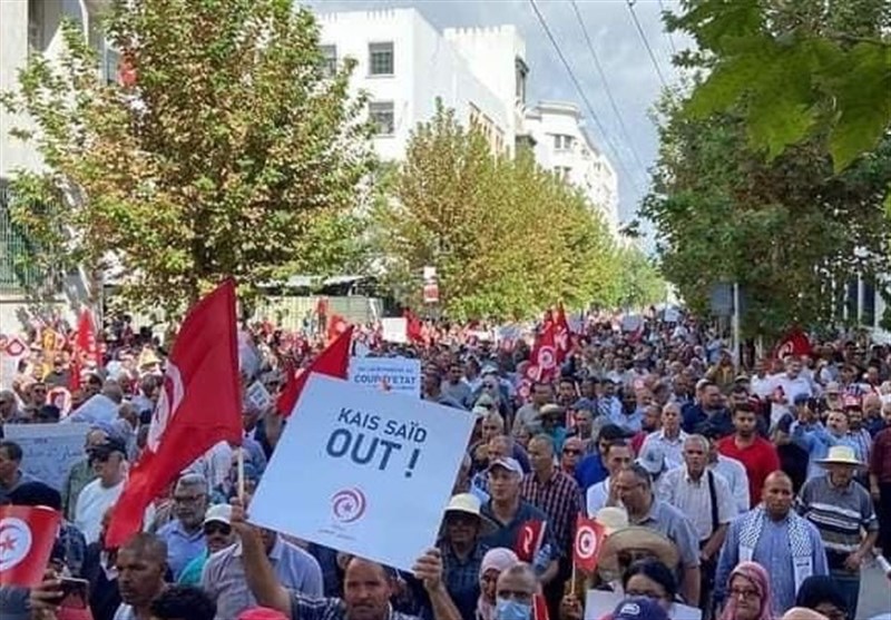 تظاهرات مخالفان «قیس سعید» در تونس