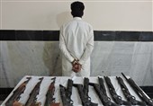 شناسایی باند قاچاق سلاح در منطقه سیستان/ 9 قبضه سلاح کشف و ضبط شد
