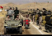 رزمایش اقتدار نیروی زمینی سپاه در منطقه ارس