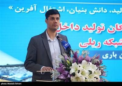 سخنرانی سید میعاد صالحی مدیر عامل راه‌آهن جمهوری اسلامی ایران درمراسم بهره‌برداری از 413 ناوگان جدید ریلی