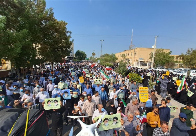 راهپیمایی مردم انقلابی بوشهر در محکومیت حمله تروریستی حرم شاهچراغ +تصاویر