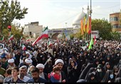 راهپیمایی مردم قم در محکومیت حادثه تروریستی حرم شاهچراغ (ع) + فیلم
