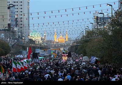 تشییع پیکر شهدای حادثه تروریستی شیراز در مشهد