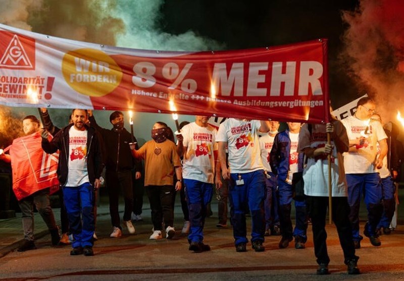اعتصاب کارکنان اتحادیه صنعت فلزات آلمان