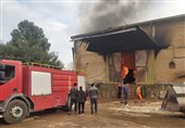 ‌آتش‌سوزی در کارخانه پنبه آشخانه/ حریق بعد از 7 ساعت خاموش شد
