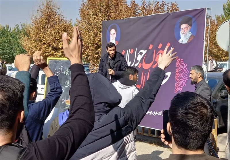 دانشگاه زنجان در سوگ شهیدان شاهچراغ/ اعلام برائت دانشجویان ‌از فتنه‌گران ‌