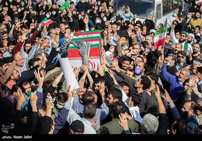 تشییع پیکر طلبه شهید آرمان علی‌وردی