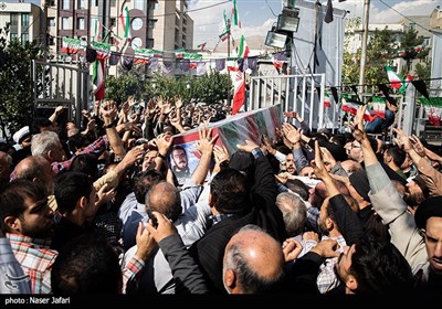 تشییع پیکر طلبه شهید آرمان علی‌وردی