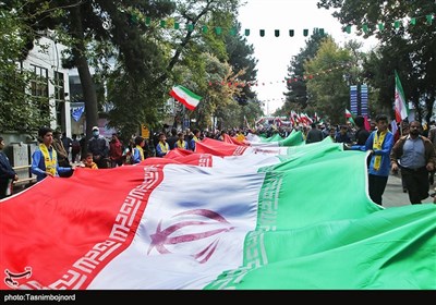 راهپیمایی پرشور 13 آبان در بجنورد