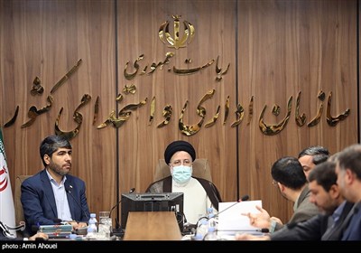 جلسه ستادی نظارت حجت الاسلام رئیسی رئیس جمهور بر سازمان اداری استخدامی