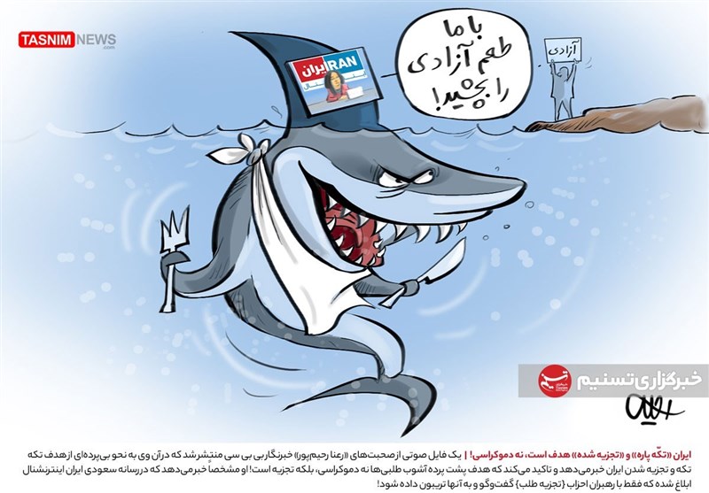 کاریکاتور/ ایران «تکّه پاره» و «تجزیه شده» هدف است، نه دموکراسی!