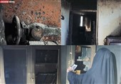به آتش کشیدن کارگاه جهادیِ «تولید ماسک» توسط اغتشاشگران