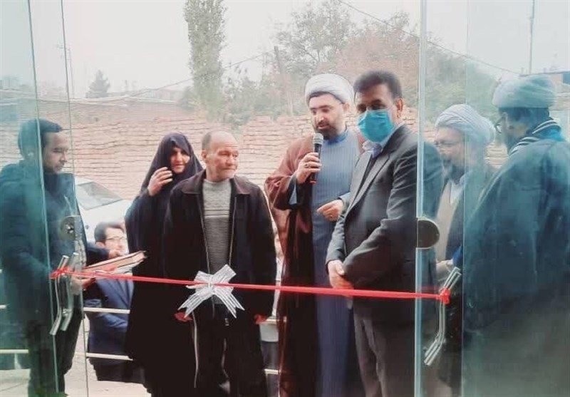 افتتاح کتابخانه عمومی ساخته شده توسط یک اندیش در شهرستان باخرز