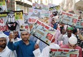 تظاهرات هندی‌ها در اعتراض به سفر محمد بن سلمان