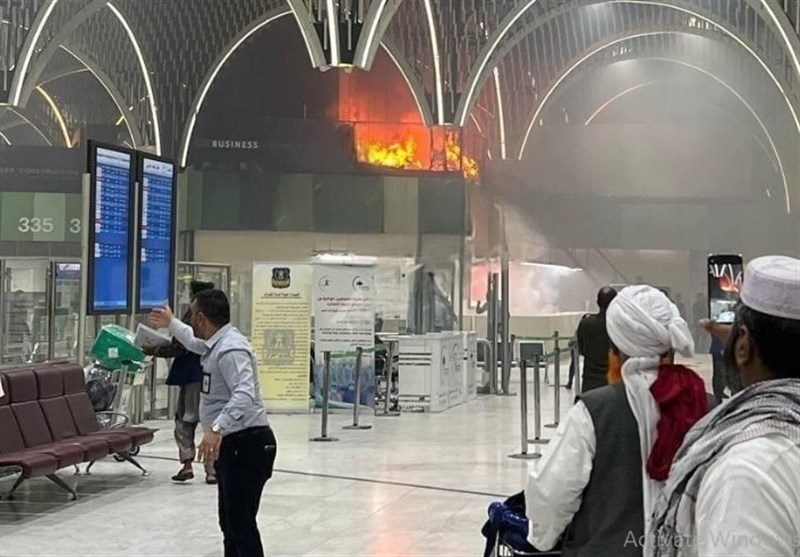 آتش سوزی مجدد در یکی از سالن‌های فرودگاه بغداد