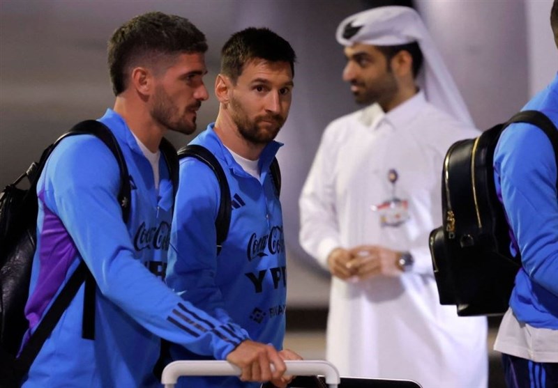 ورود کاروان تیم ملی فوتبال آرژانتین به قطر+ عکس