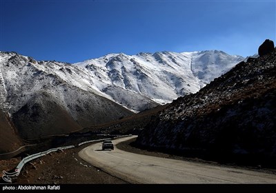 بارش برف در ارتفاعات تاریکدره - همدان