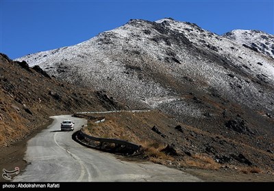 بارش برف در ارتفاعات تاریکدره - همدان