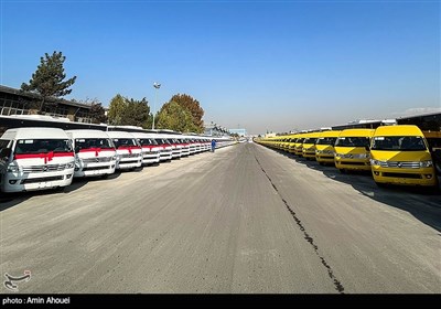 مراسم رونمایی از تاکسی‌ون‌های جدید شهرداری تهران