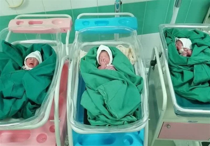 تولد نوزادان سه قلو در گناباد