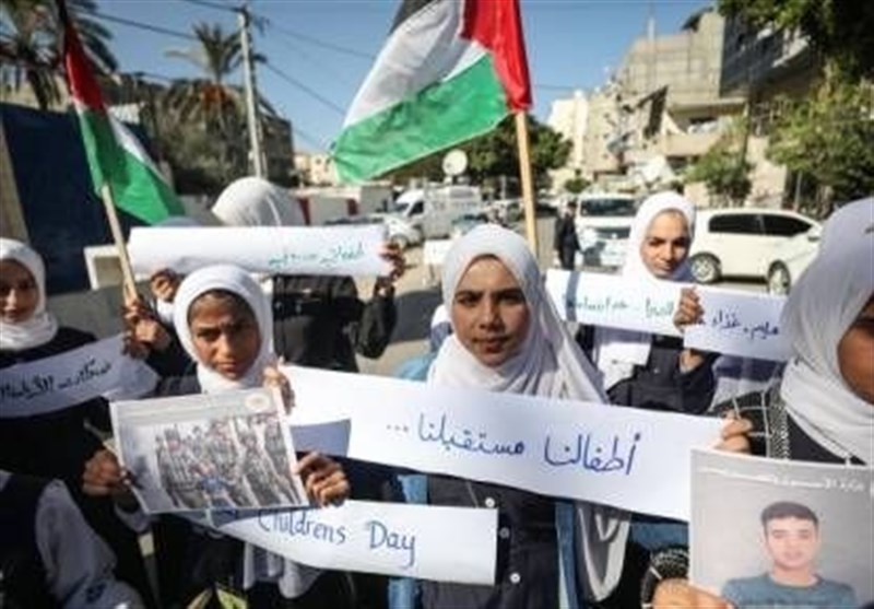 مردم غزه خواستار حمایت بین‌المللی از کودکان فلسطینی در مقابل صهیونیست‌ها شدند