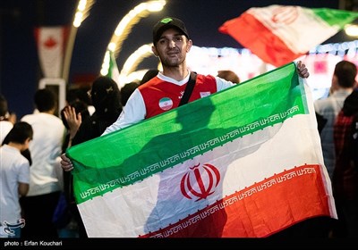 تجمع ایرانیان در حمایت از تیم ملی در دوحه