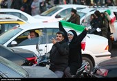 جشن پیروزی تیم ملی درخیابان های تهران 