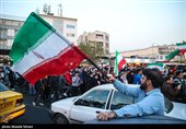 جشن پیروزی تیم ملی درخیابان های تهران 