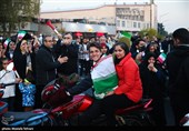 جشن پیروزی تیم ملی درخیابان های تهران 