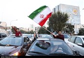 جشن پیروزی تیم ملی درخیابان های تهران