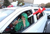 جشن پیروزی تیم ملی درخیابان های تهران