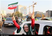 جشن پیروزی تیم ملی درخیابان های تهران