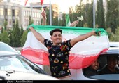 شادی مردم کرمان پس از برد ‌تیم ملی فوتبال