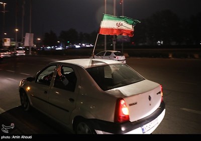 ویدئو مپینگ و نور افشانی برج آزادی به مناسبت پیروزی تیم ملی در مقابل تیم ولز 