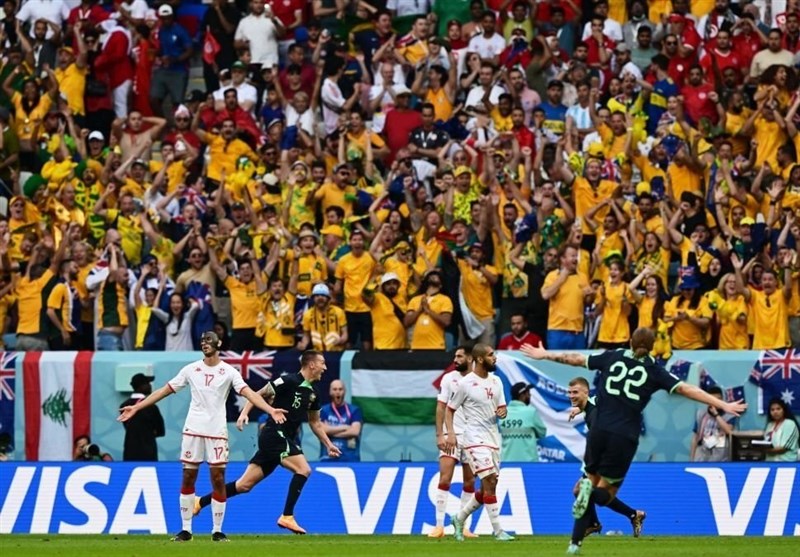 جام جهانی قطر| برتری یک نیمه‌ای استرالیا مقابل تونس