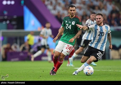 دیدار تیم های فوتبال آرژانتین و مکزیک - جام جهانی 2022 قطر