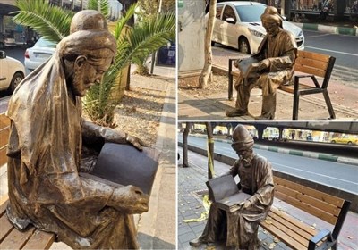  نصب ۷ مجسمه از مشاهیر ایرانی در خیابان کریم‌خان زند + عکس 
