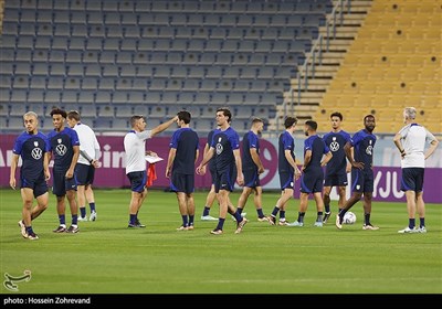 تمرین تیم ملی آمریکا پیش از بازی با ایران