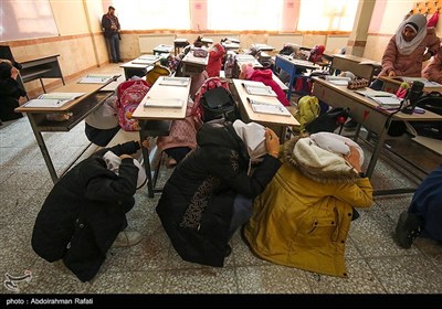 مانور ایمنی در برابر زلزله در مدارس - همدان