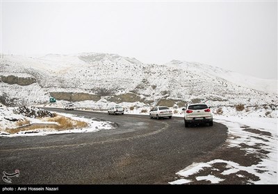 بارش برف پاییزی در ارتفاعات قزوین