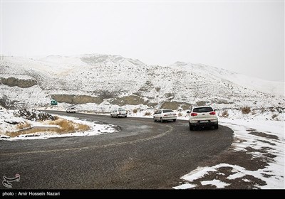 بارش برف پاییزی در روستای گیری اشکور رحیم آباد گیلان