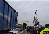 تصادف زنجیره‌ای در جنوب تهران/ 1 کشته و 7 نفر مجروح + فیلم