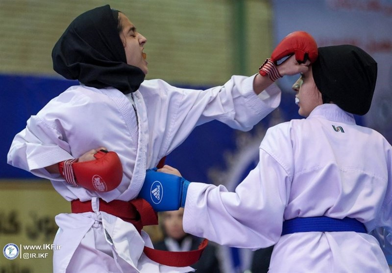 رقابت 2300 دختر کاراته‌کا در همدان+فیلم