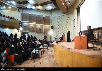 محمدمهدی اسماعیلی وزیر فرهنگ و ارشاد اسلامی در مراسم روز دانشجو در دانشگاه الزهرا(س)