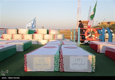 ورود پیکر مطهر 111 شهید تازه تفحص‌شده به ایران