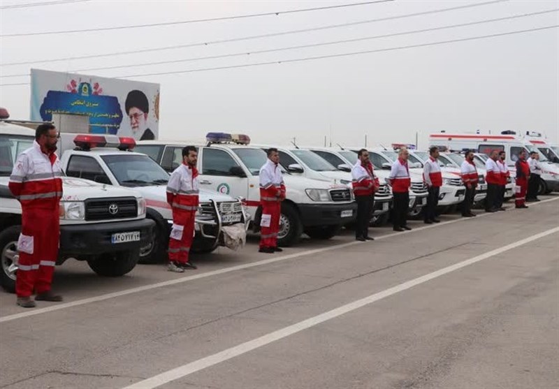 پوشش امدادی سفر رئیس جمهور به یزد با 50 تیم امدادی هلال احمر