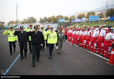 حضور سردار حسین اشتری فرمانده انتظامی کل کشور در رزمایش طرح ترافیکی زمستان 1401